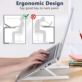 Laptop Stand - Foldable Non-slip Stand For Laptop And Tablet - Lightweight and Durable Plastic Laptop Stand