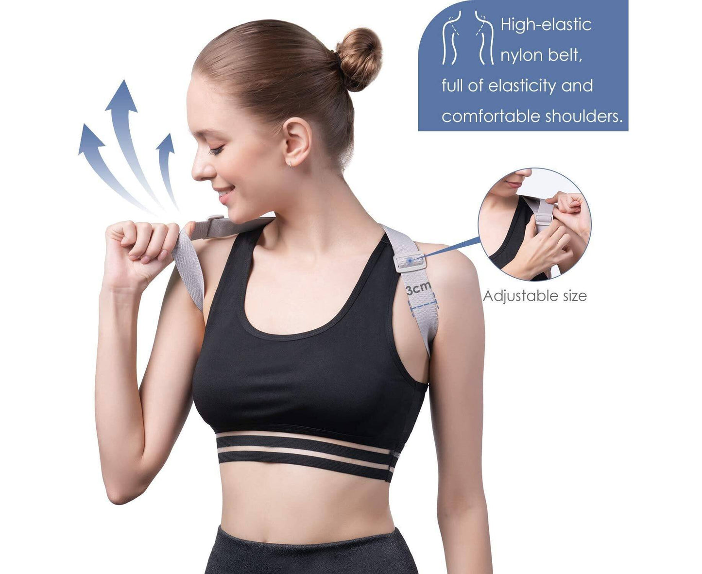 Rechargeable  Smart Sensor Posture Upper Back Brace Support for Men and Women Pain Relief