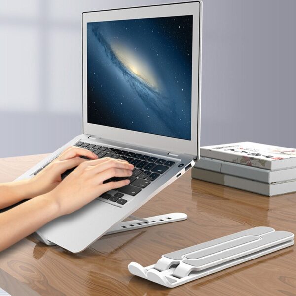 Laptop Stand - Foldable Non-slip Stand For Laptop And Tablet - Lightweight and Durable Plastic Laptop Stand