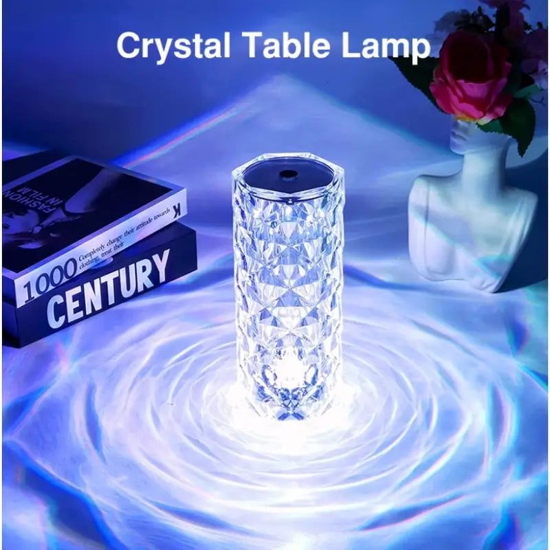 [Free Home Delivery] Rose Crystal Diamond Touch Lamp – 16 Colors Swap With Remote Control - REVEL.PK