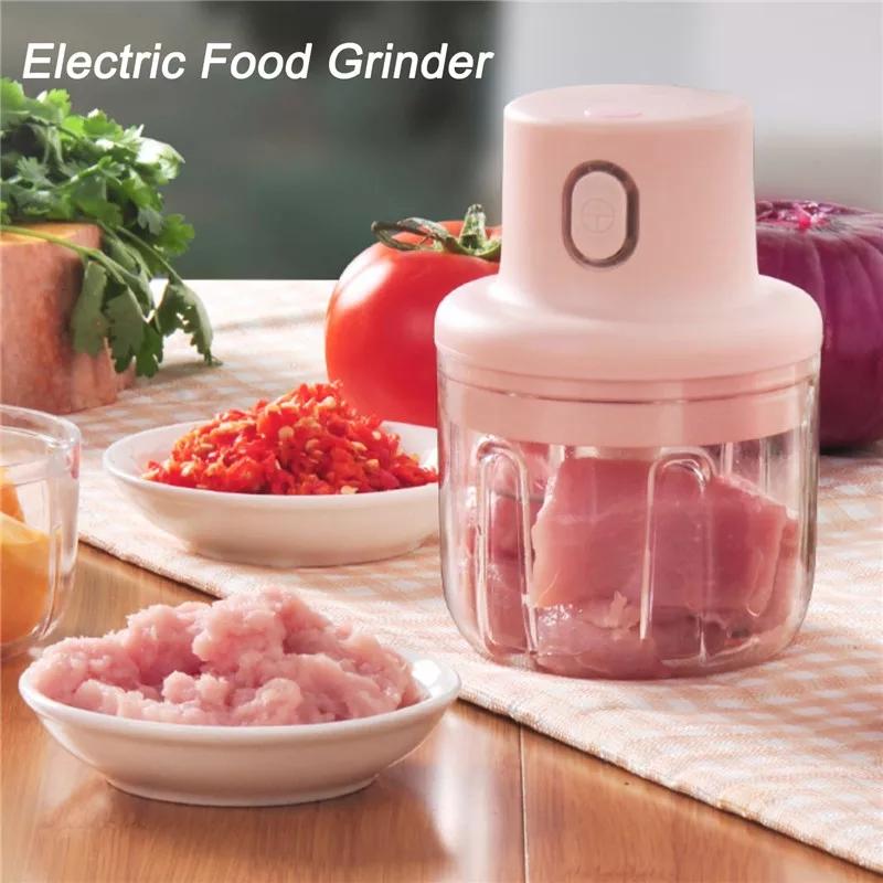 Wireless Rechargeable Electric Garlic Press Mini Meat Grinder Electric Chopper