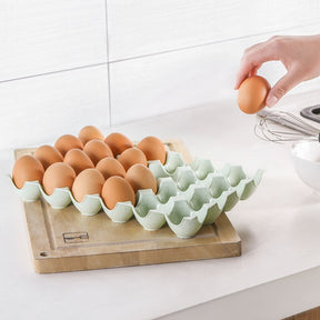 (Pack of 2) Plastic Egg Storage Boxes Eggs Holder Eggs Trays 24 Grid