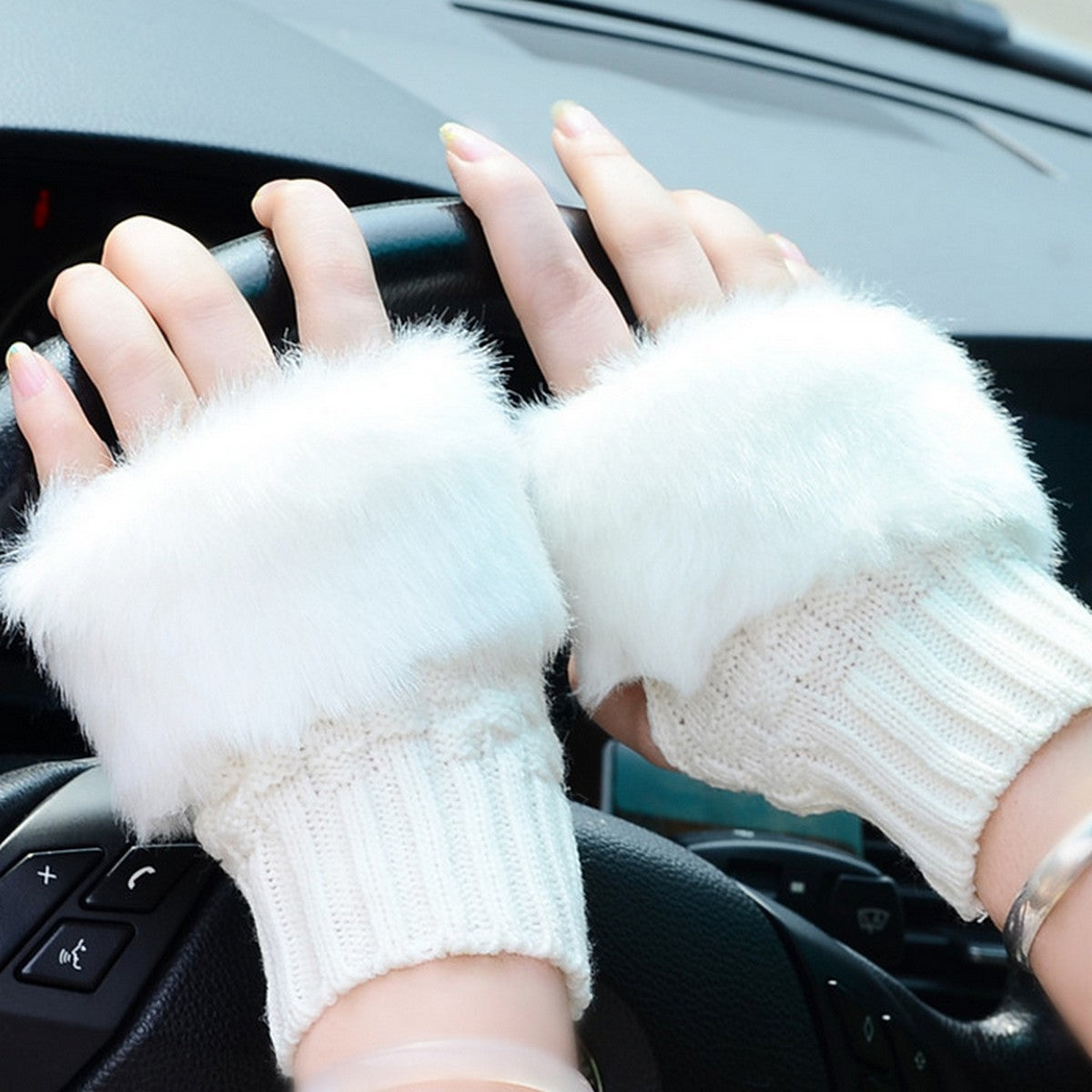 Fancy Winter Wool Gloves for Women - REVEL.PK