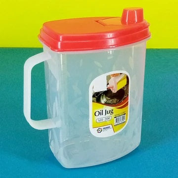 (Pack of 2)Plastic Oil Jug (1 Liter) High Quality & Beautiful Jug