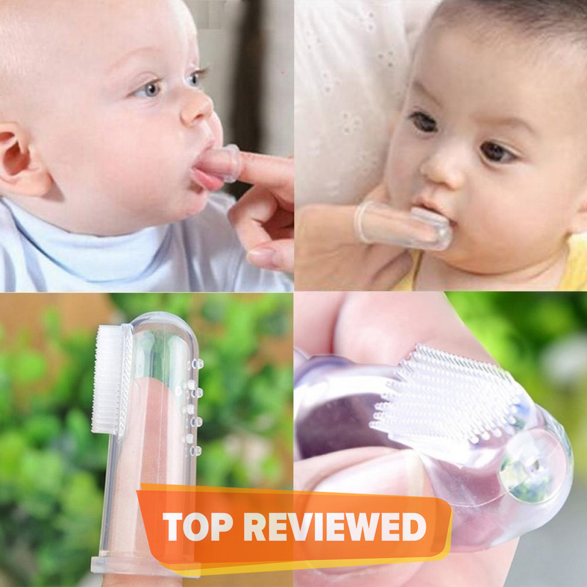 High Quality Baby Kids Silicone Finger Toothbrush Soft Safe Baby Teether Toothbrush - REVEL.PK