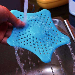 (Pack of 3) Star Sink Filter Silicone Rubber Five-Pointed Sea Star Drain Cover Sink Strainer Leakage Filter For Kitchen And Bathroom