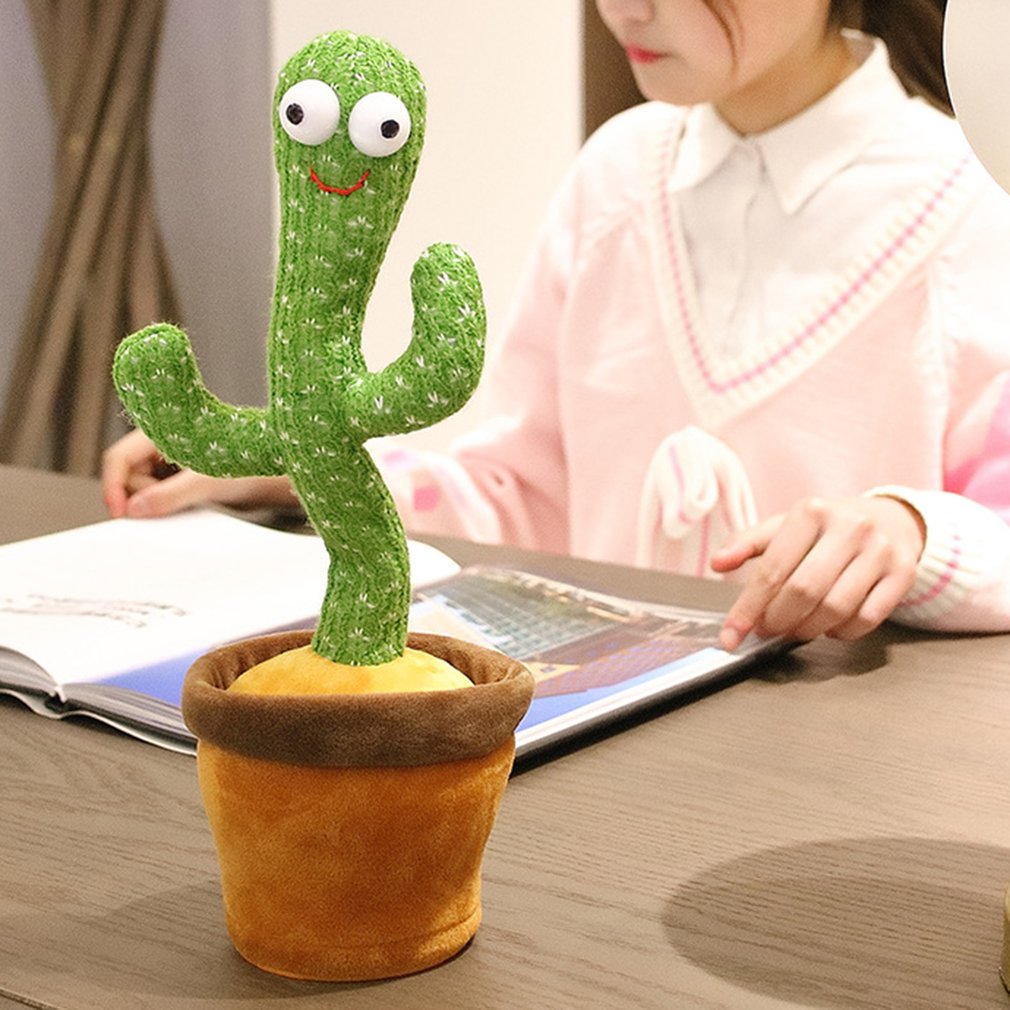 Dancing Cactus Toy with Recording – Rechargeable Talking Singing Cactus - REVEL.PK