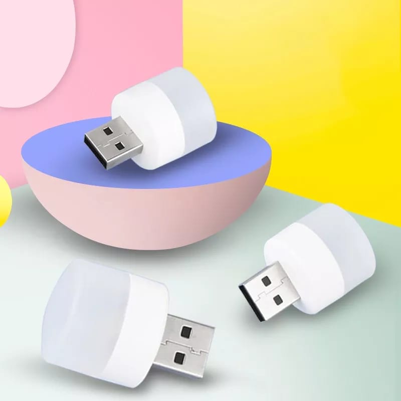 ( Pack of 10)  Mini USB LED Light Bulbs - White - Universal For Laptops, Power Bank & Other Usb Ports