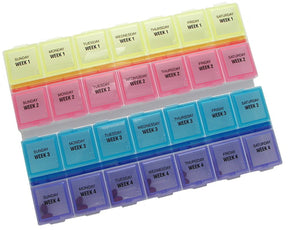 Monthly Pill Box am/pm Pill Organizer box for 7 Days 21 Compartments pill packaging box - REVEL.PK