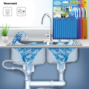 Pack Of 12 Sticks - Keeps Drain Clear & Odor-Free, All Year Long Kitchen Sink and Bathtub Drain Cleaner