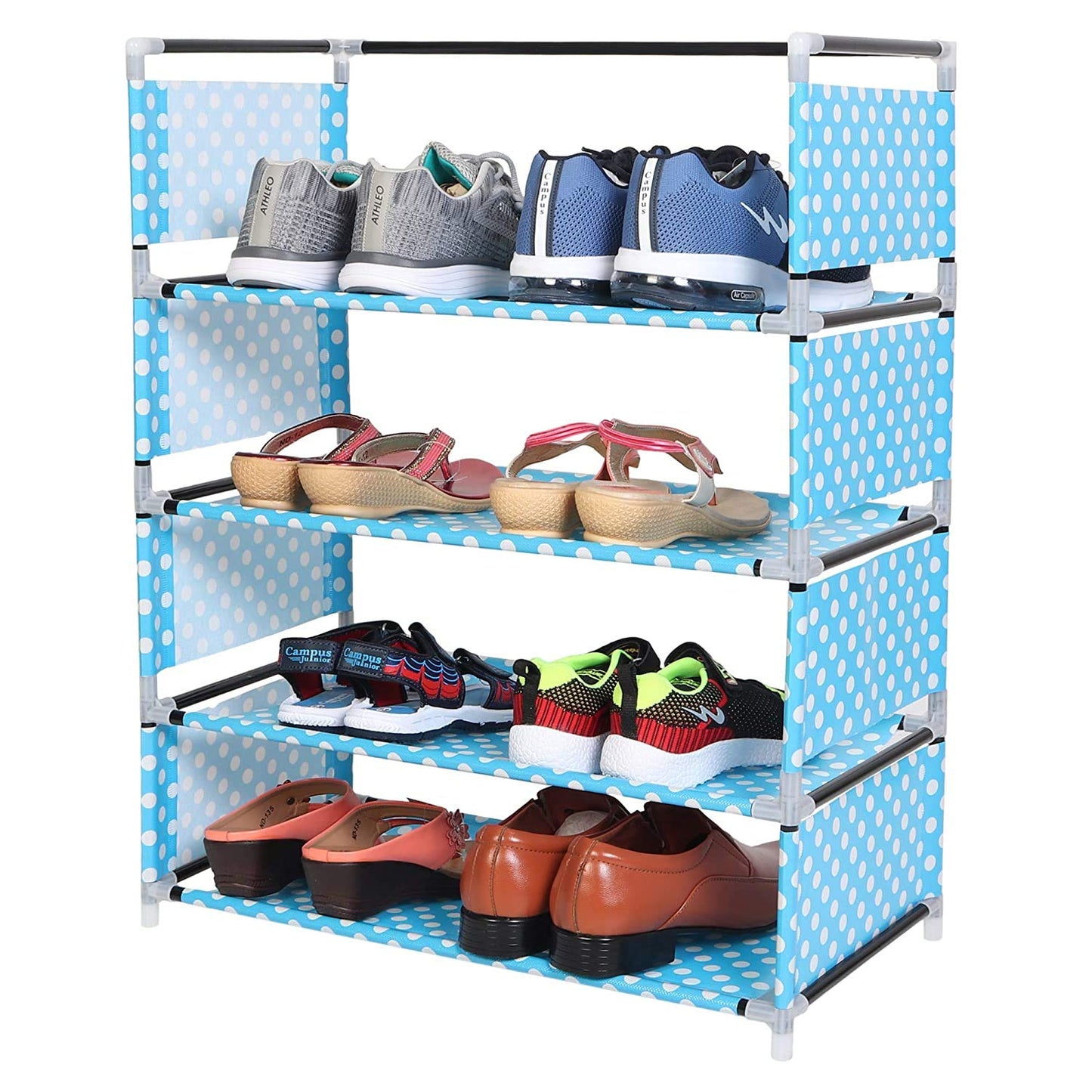 5 Layers Multifunctional Shoes Rack-Simple Dust Proof Assembly Fabric Dormitory Shoes Rack - REVEL.PK