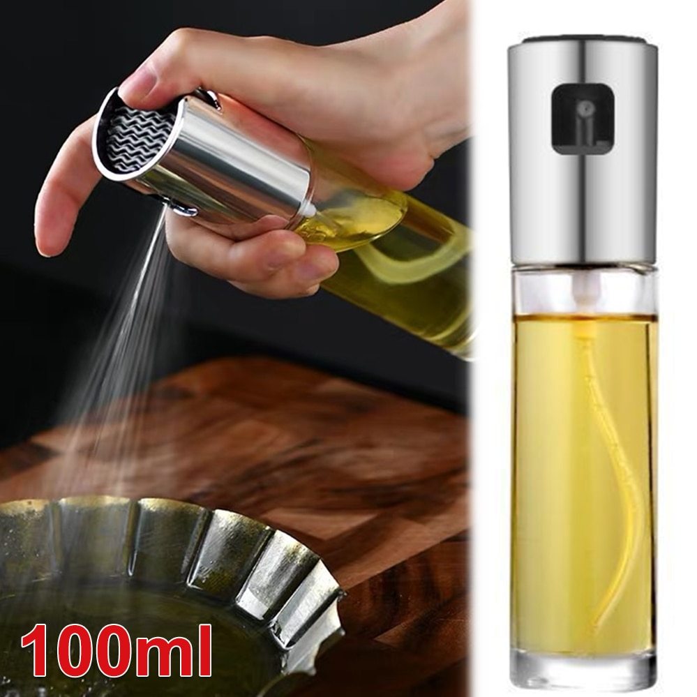 Stainless Steel Olive Oil Vinegar Sprayer Oil Spray Bottle Dispenser for Kitchen 100 ML