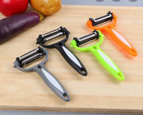 Julienne Peeler & Vegetable Peeler - Multipurpose 3 In 1 Rotary Peeler