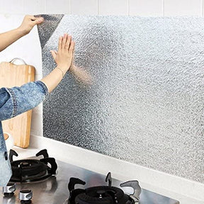 Self-Adhesive Aluminum Foil Sticker Heat Proof Waterproof Kitchen Aluminum Sticker Sheet