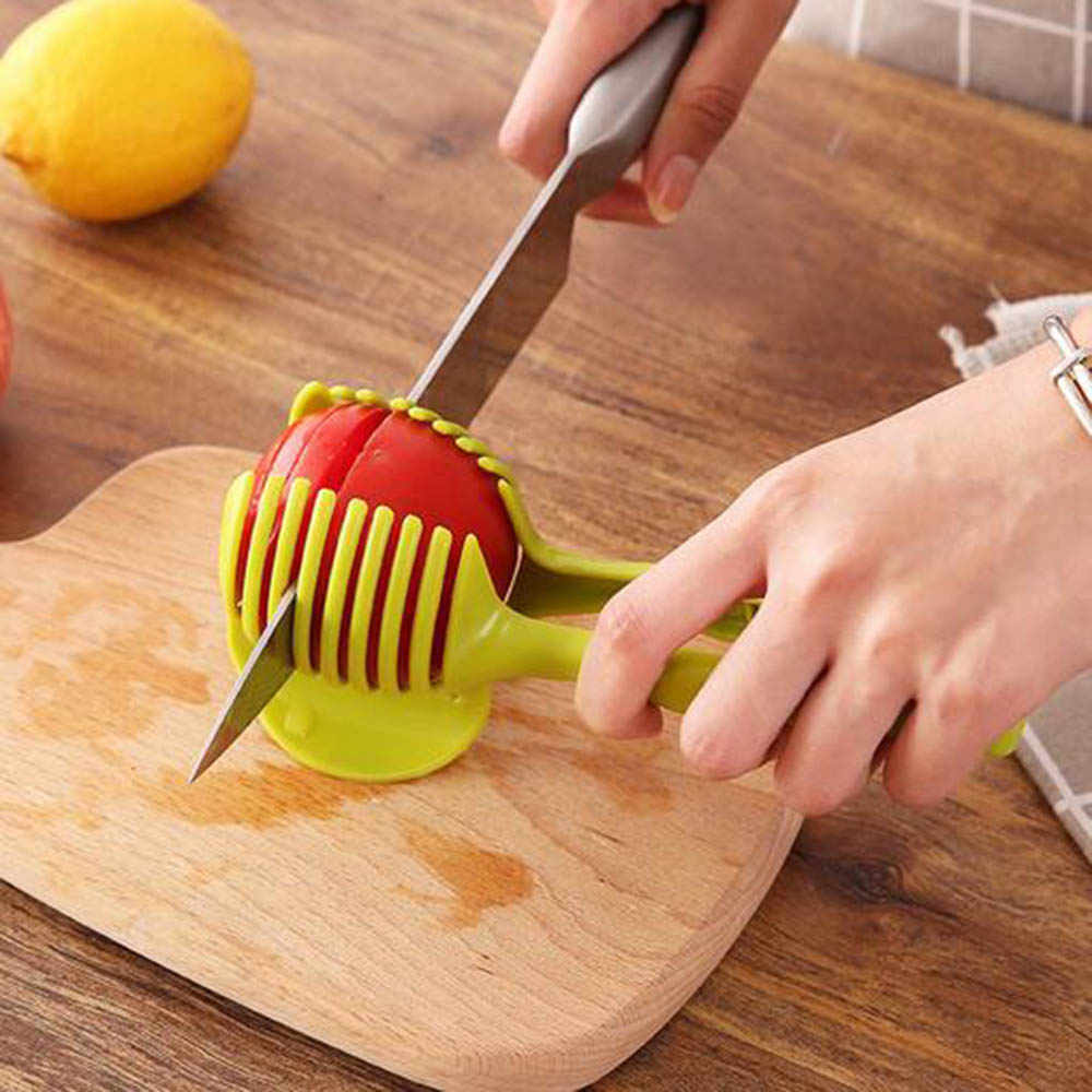 Plastic Slicer Vegetable Tomato Slicer Lemon Orange Fruit Cutter