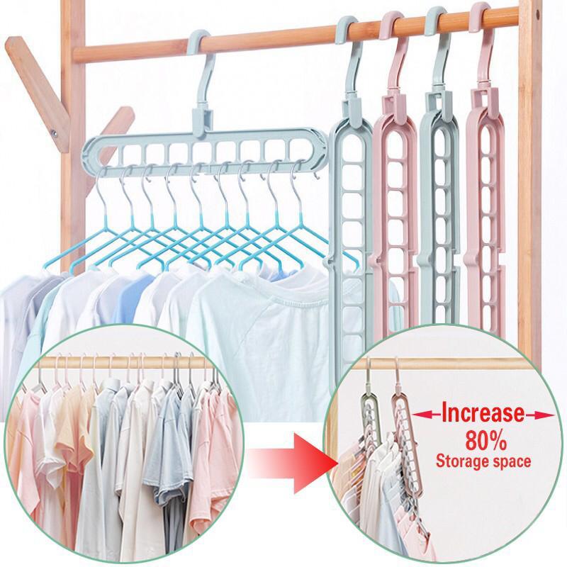 (Pack of 5)  Adjustable Multipurpose Plastic Hangers