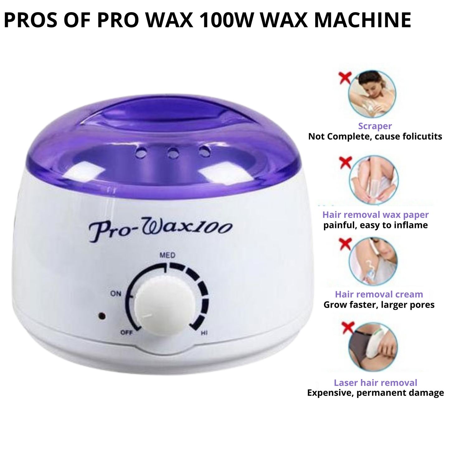 Pro wax Heater Hair Removal Machine - Wax Heater & Wax Warmer 100 watt