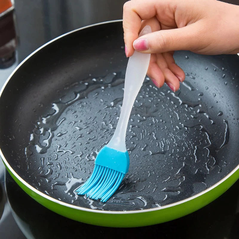 2 Pair(4PCS) - Spatula & BBQ Oil Brush - Silicone Acrylic Transparent Spatula - Silicone Acrylic Transparent Brush