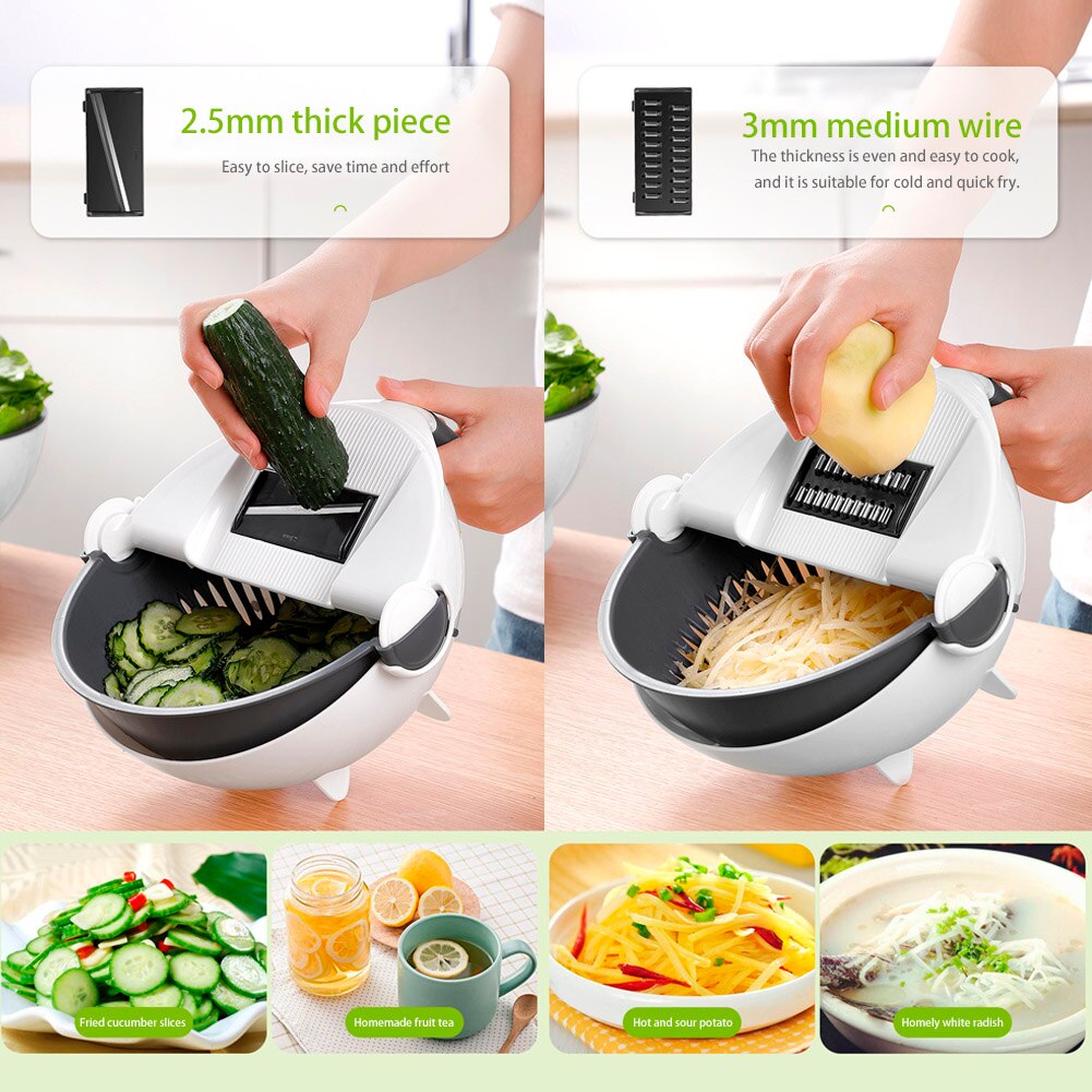 Multifunctional Vegetable Cutter With Drain Basket [free home delivery]