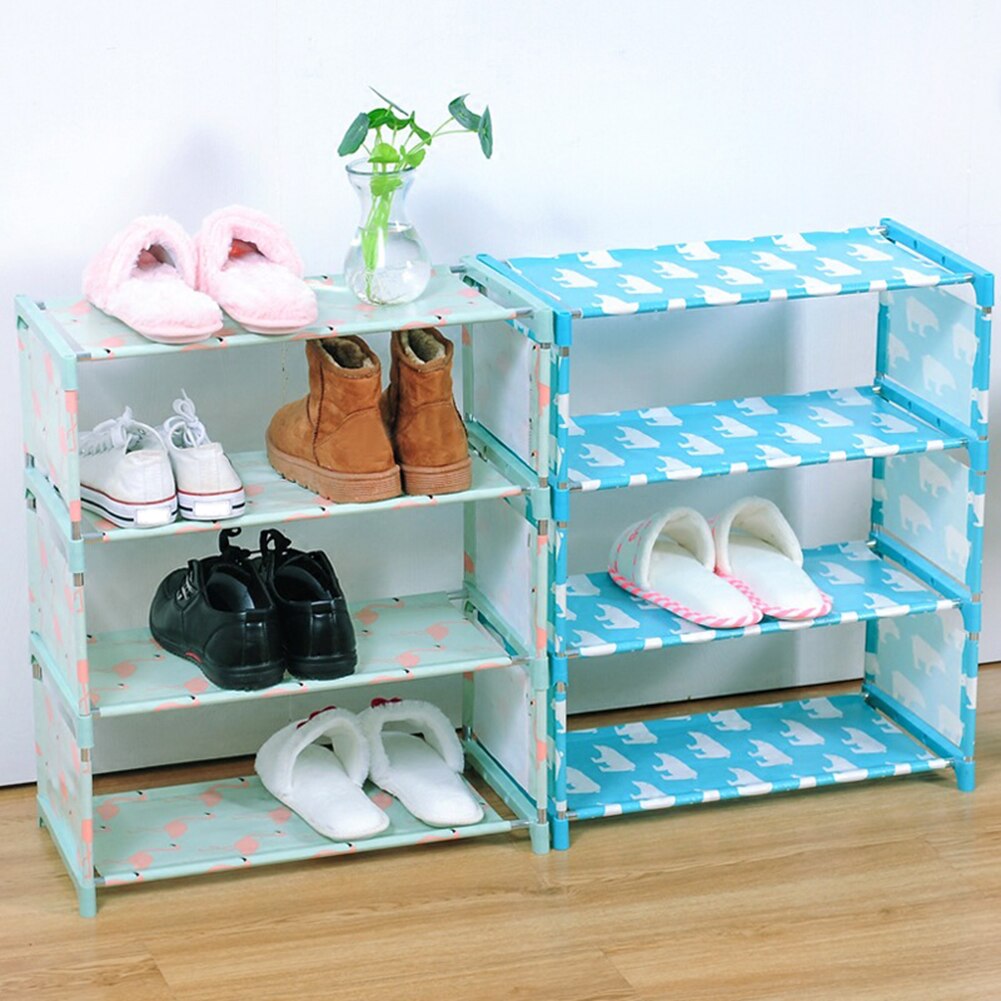 5 Layers Multifunctional Shoes Rack-Simple Dust Proof Assembly Fabric Dormitory Shoes Rack - REVEL.PK