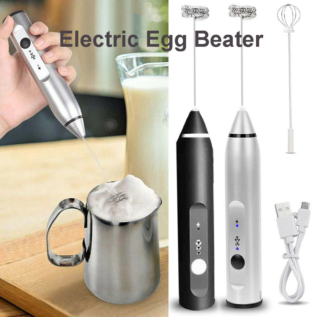 Rechargeable Coffee Beater & Egg Beater – Milk Frother Makes Perfect Foam – Milk & Coffee Whisk Mixer