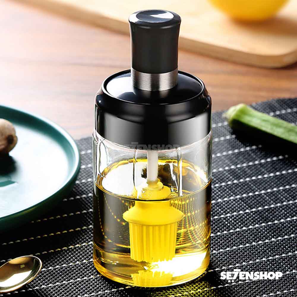 Kitchen Condiment Jar With Brush - REVEL.PK