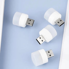 ( Pack of 10)  Mini USB LED Light Bulbs - White - Universal For Laptops, Power Bank & Other Usb Ports