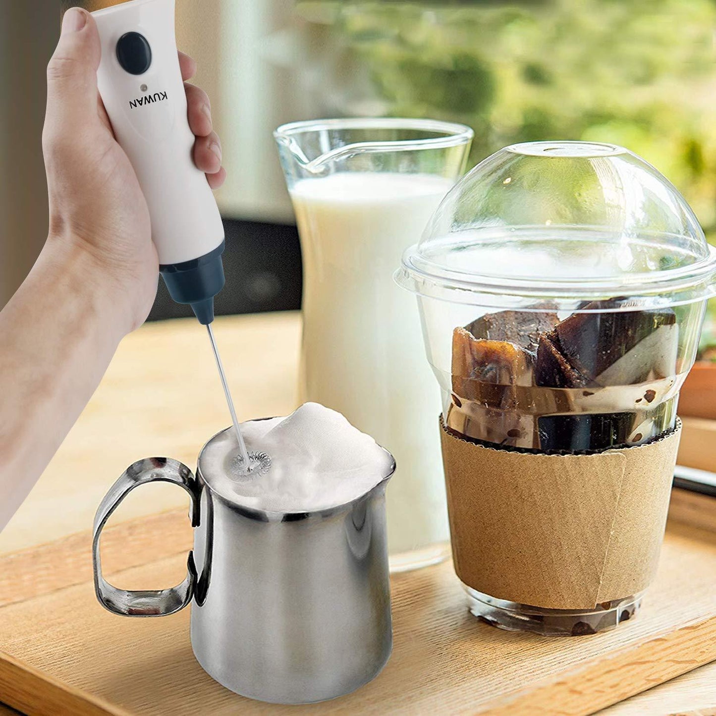 Rechargeable Coffee Beater & Egg Beater – Milk Frother Makes Perfect Foam – Milk & Coffee Whisk Mixer