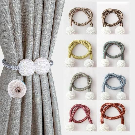 Magnetic Curtain Tiebacks for Window Decoration (Pair) - REVEL.PK