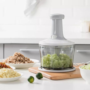 Double Blade Hand Push Chopper, Meat Mincer, Fruits and Vegetable Grinder