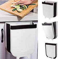 Kitchen Cupboard Back Hanging Trash Can Collapsible Garbage Waste Bin for Kitchen Cabinet Door - REVEL.PK