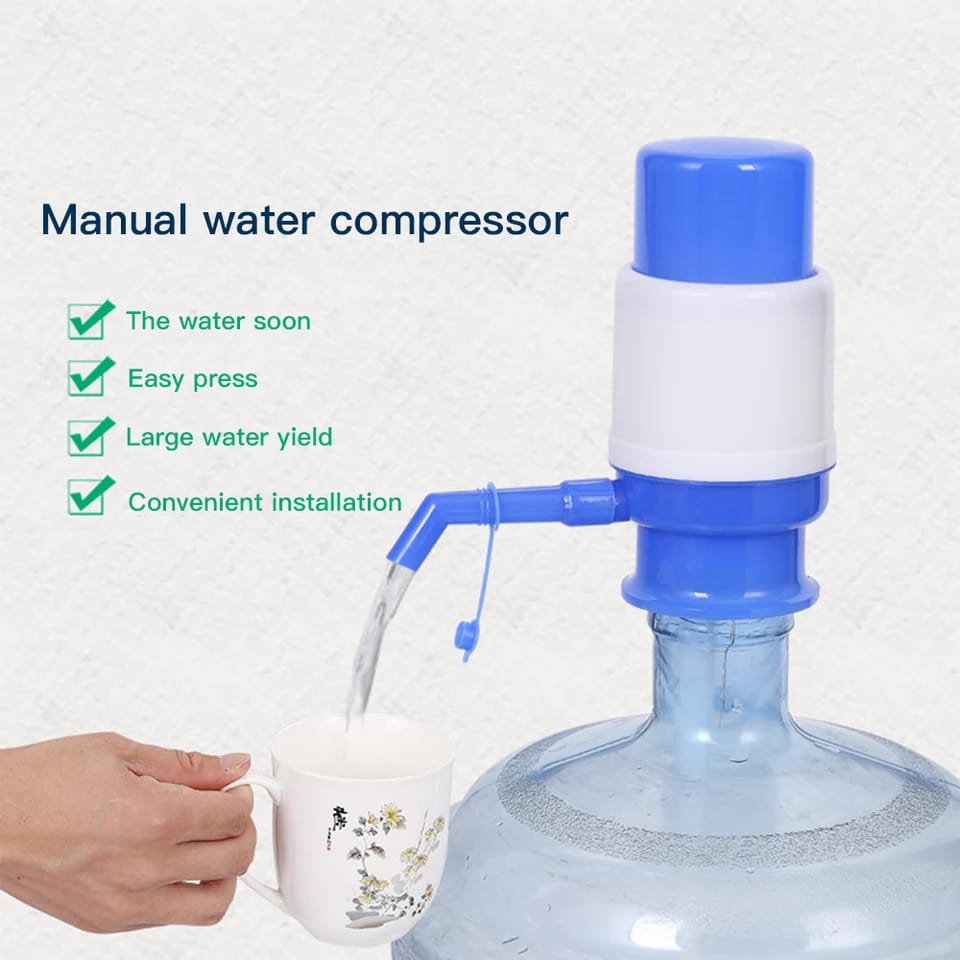 Portable Bottled Water Pump Plastic Manual Hand Press Drinking Water Dispenser Hand Press Water Pump