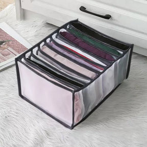 (Pack of 2) 7 Grids Washable Wardrobe Clothes Organizer