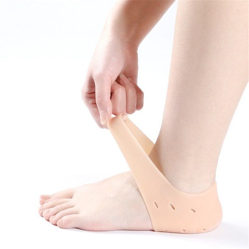 2 Pair (4PCS) Silicone Heel Protector, Anti Crack Heel Protector