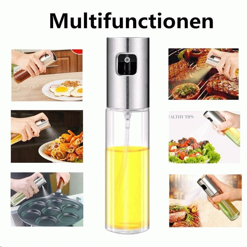 Stainless Steel Olive Oil Vinegar Sprayer Oil Spray Bottle Dispenser for Kitchen 100 ML