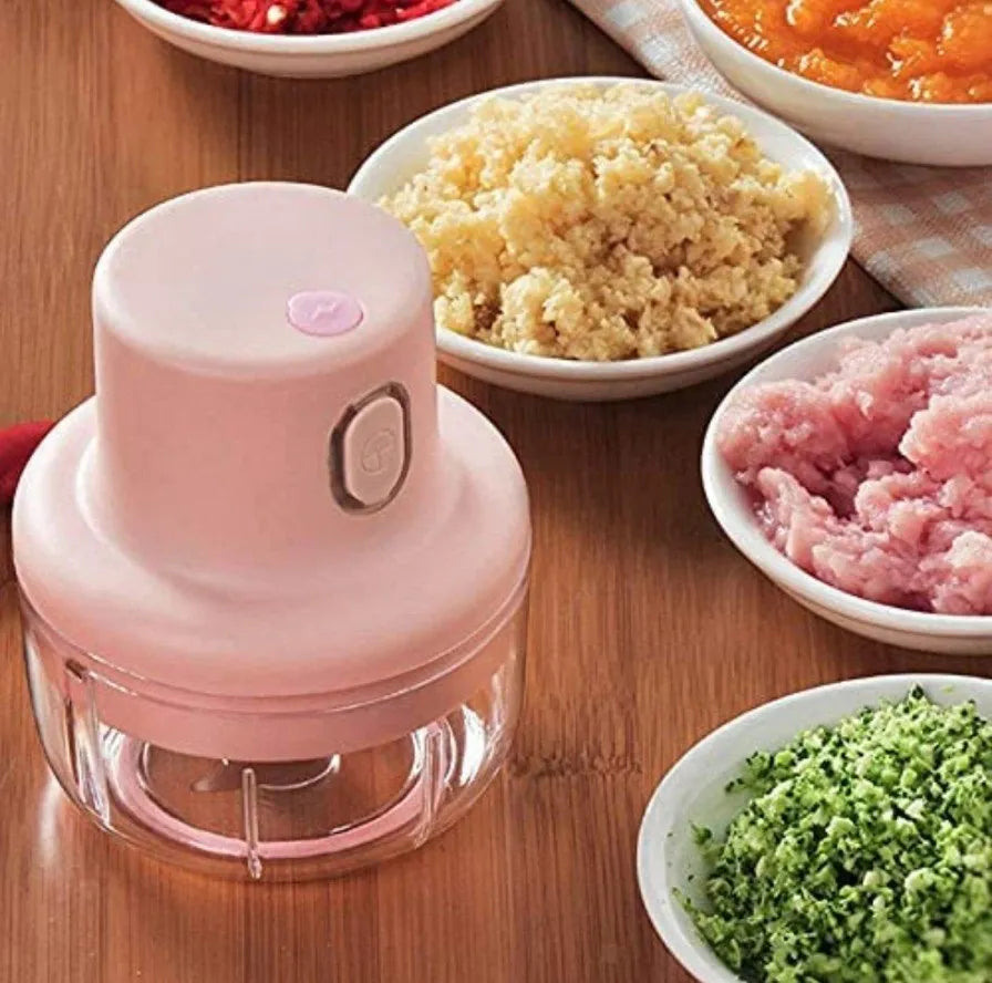 Wireless Rechargeable Electric Garlic Press Mini Meat Grinder Electric Chopper